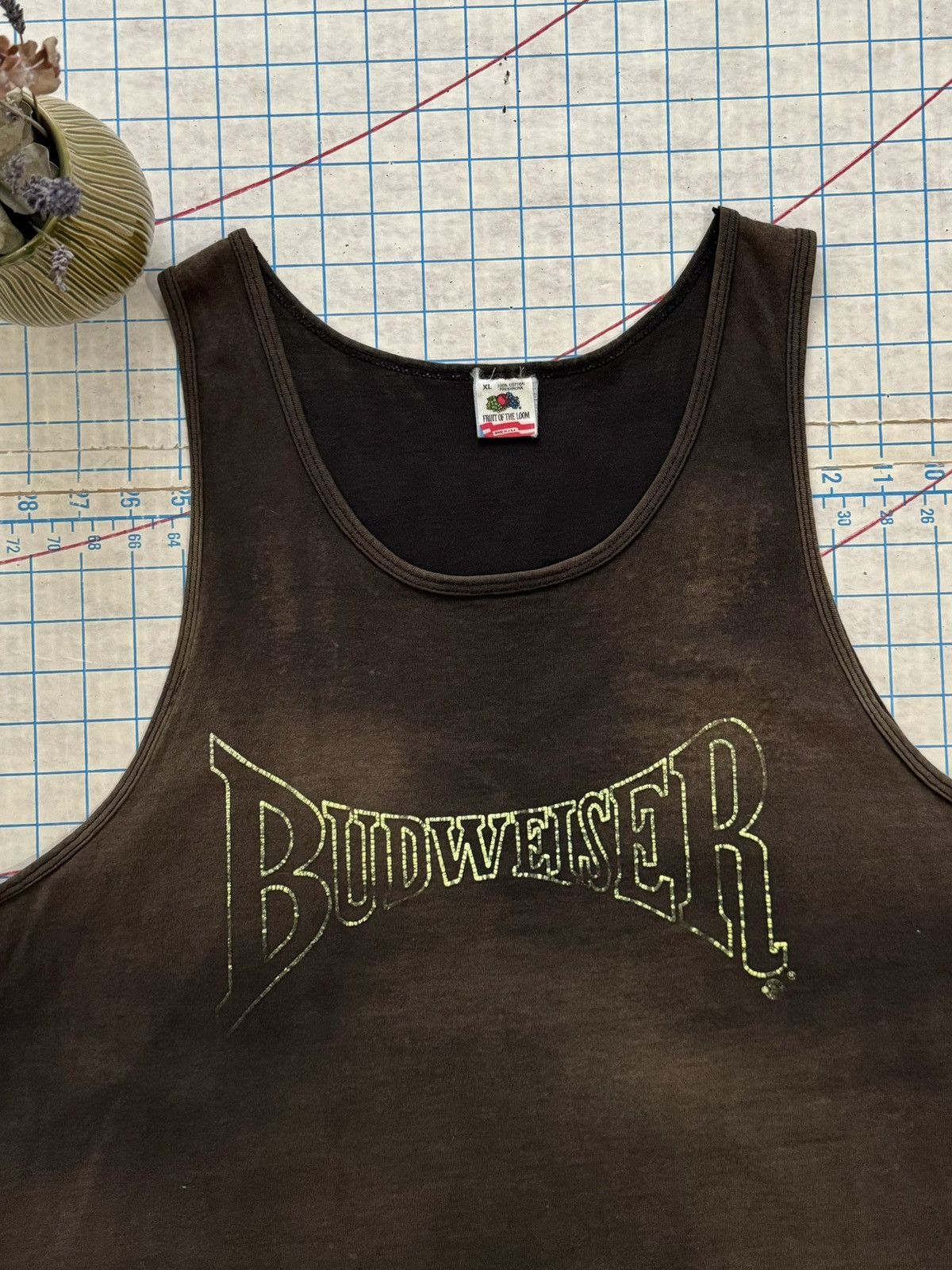 Budweiser × Vintage Vintage Faded black Budweiser Tank Top Fits XL FOTL Tag Size US XL / EU 56 / 4 - 3 Thumbnail
