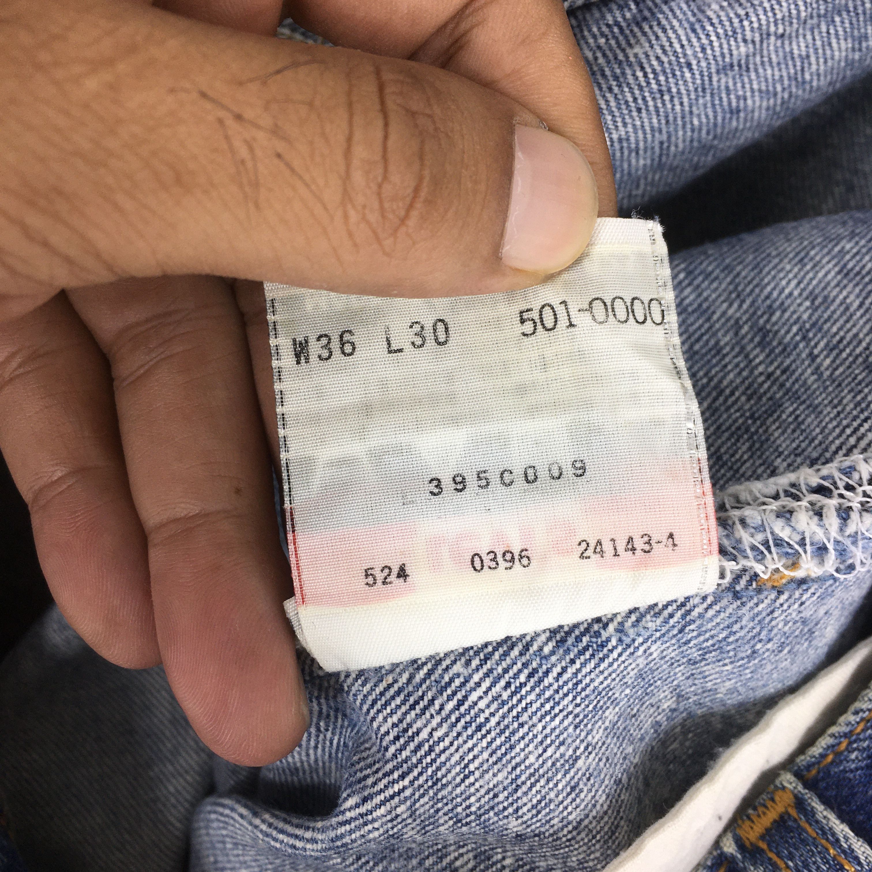 Levi's Size 33x27 Vintage 90s Levi's 501 Straight Cut Denim S973 Size US 33 - 13 Thumbnail