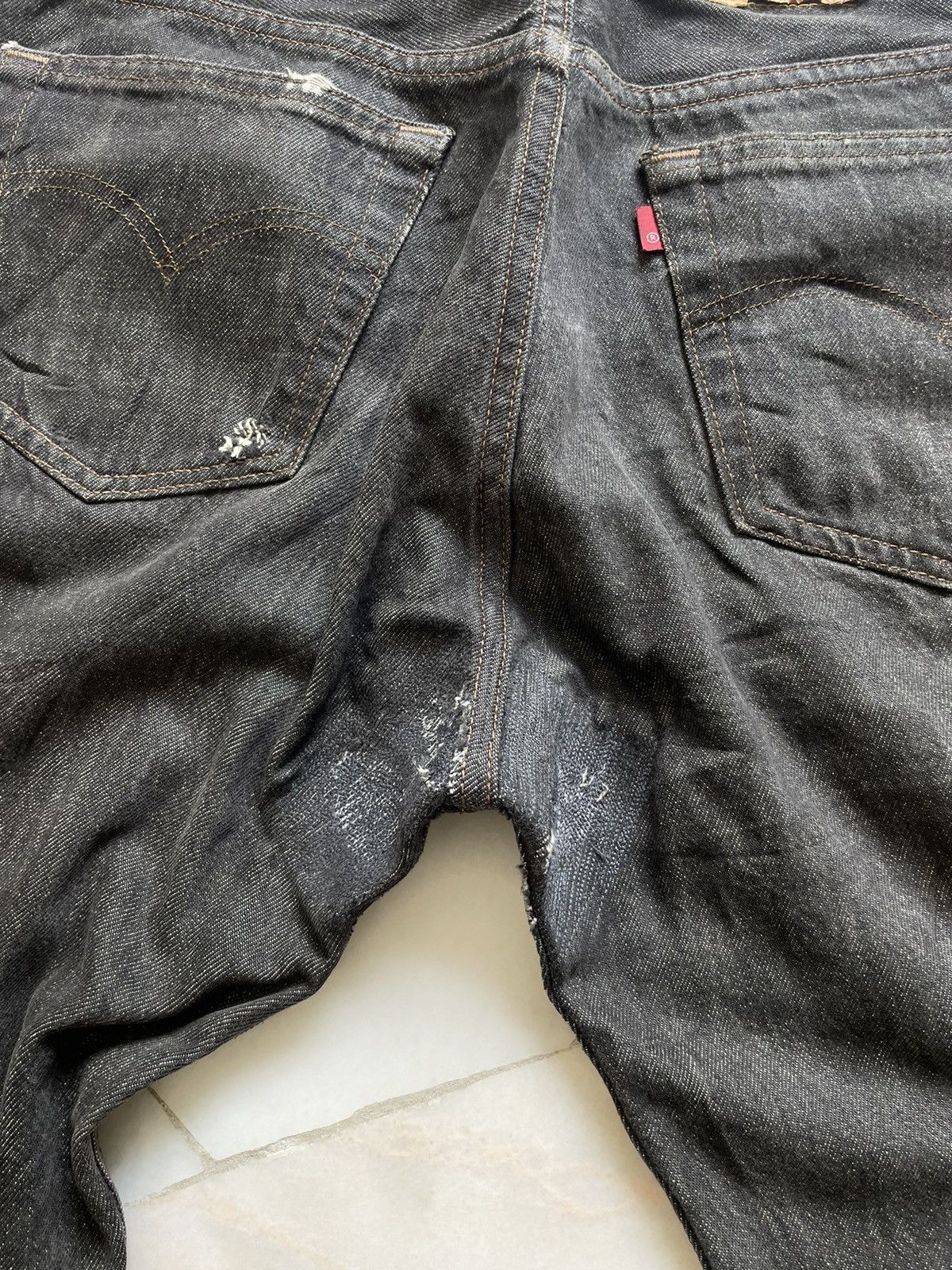 Levi's Vintage 80s Levis Single R Thrashed & Repair Jeans 32x33 Size US 32 / EU 48 - 9 Thumbnail