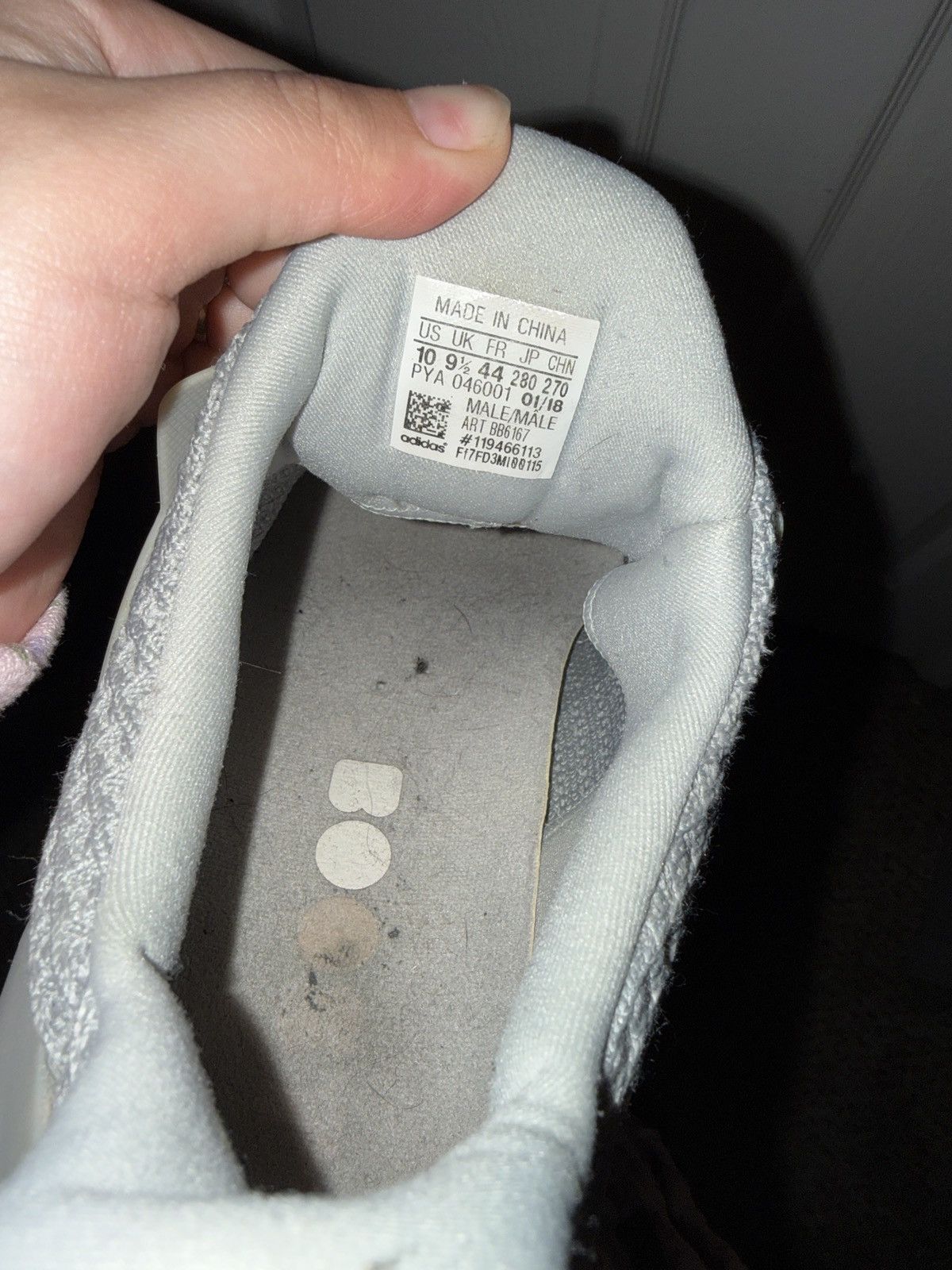 Adidas Adidas Ultra Boost Grey and White Sneakers Size US 10 / EU 43 - 6 Thumbnail