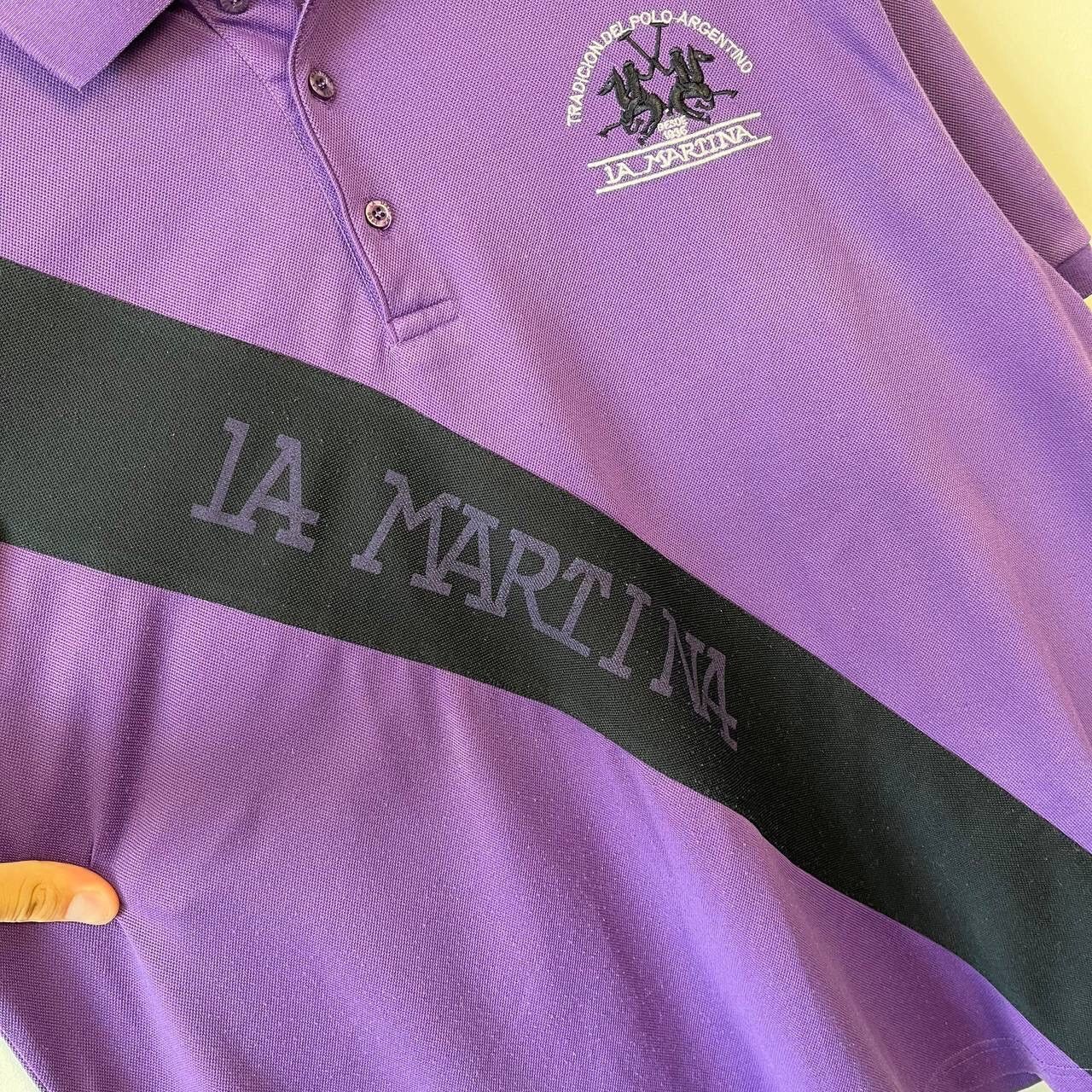 La Martina Vintage Men's Purple La Martina T-Shirt Tradicion Del Polo Size US XXL / EU 58 / 5 - 12 Thumbnail