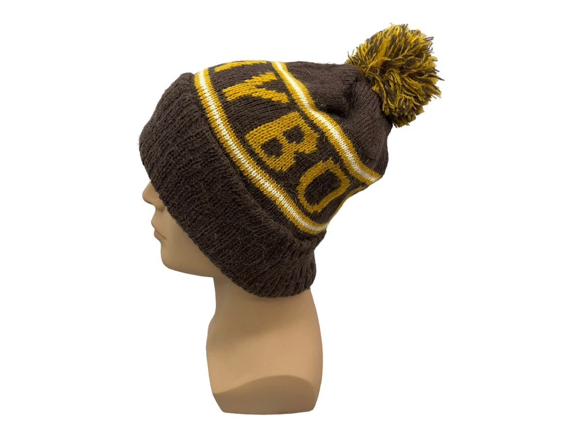 Playboy Playboy Earth Tone Chunky Knit Pom Beanie - Brown/Yellow Size ONE SIZE - 3 Thumbnail