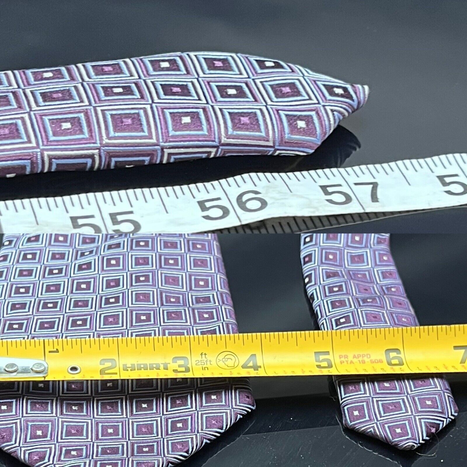 Donald Trump Donald j. Trump Designer Tie Men One Size 100% Silk Purple G Size ONE SIZE - 4 Thumbnail