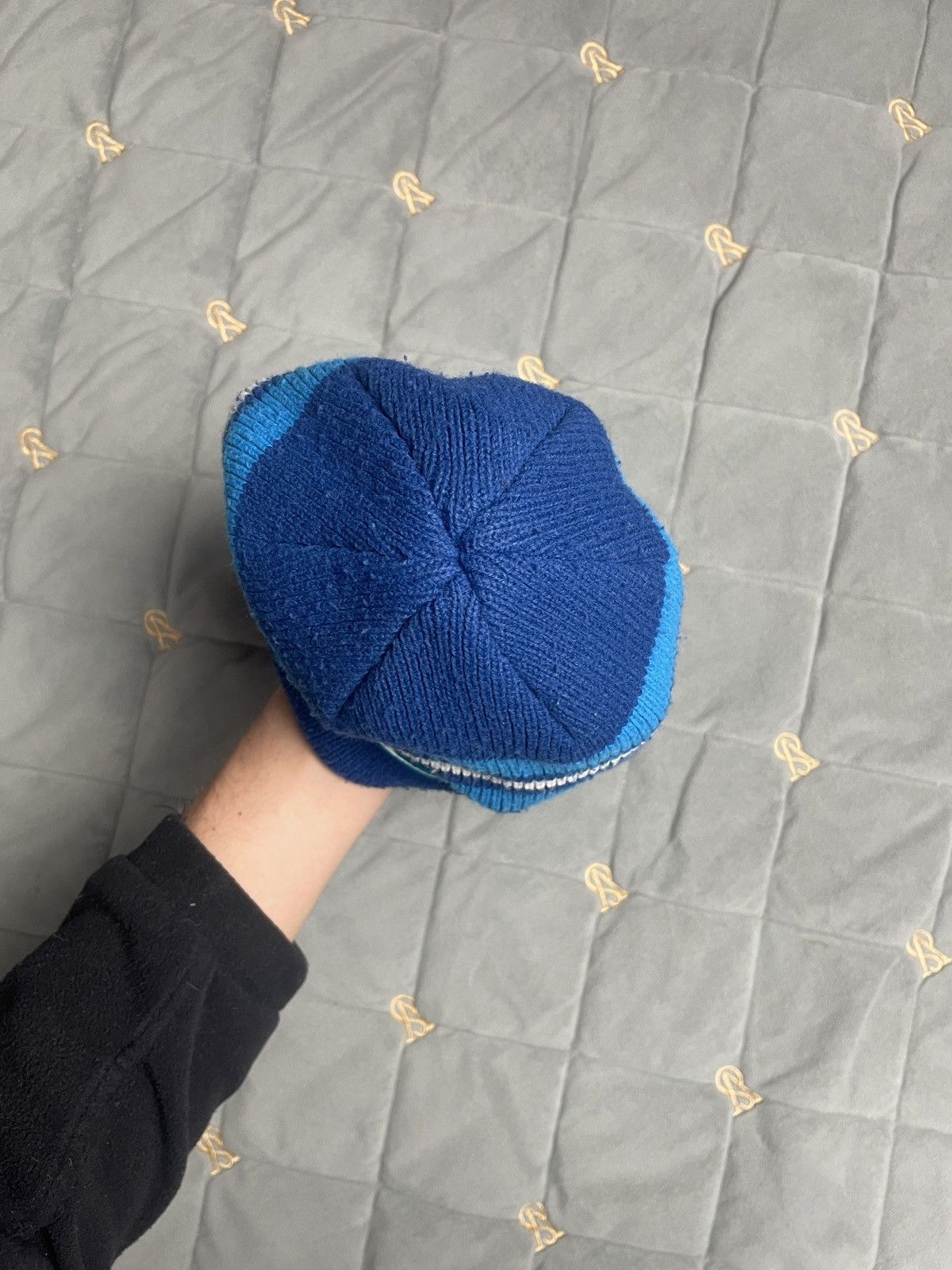Japanese Brand × Quiksilver × Vintage 🧿QUIKSILVER Heavy Knitted Hat vintage rare Y2K Size ONE SIZE - 5 Thumbnail