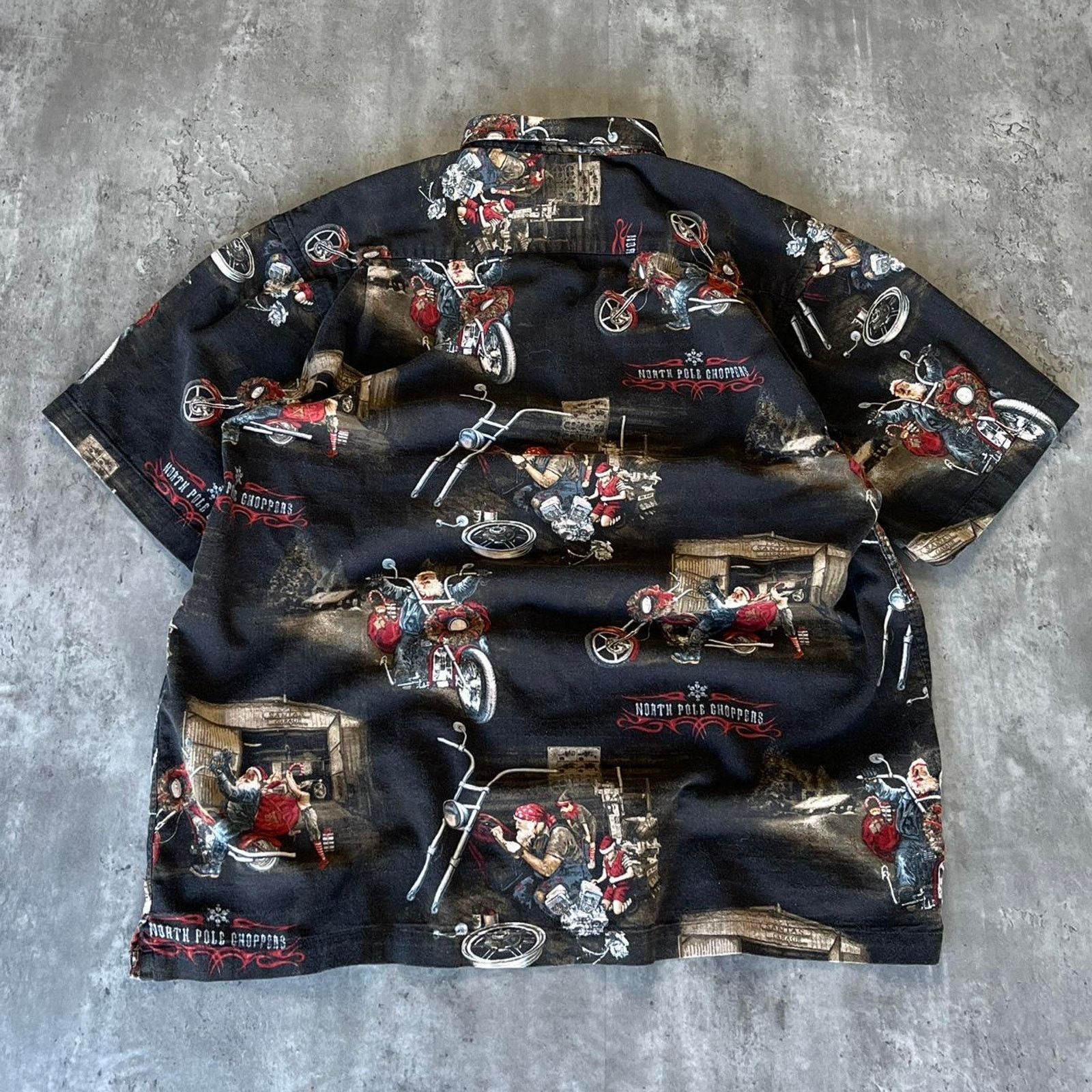 Harley Davidson × Japanese Brand × Vintage Vintage Y2K Harley Davidson Style Santa Christmas Shirt Size US XL / EU 56 / 4 - 2 Thumbnail