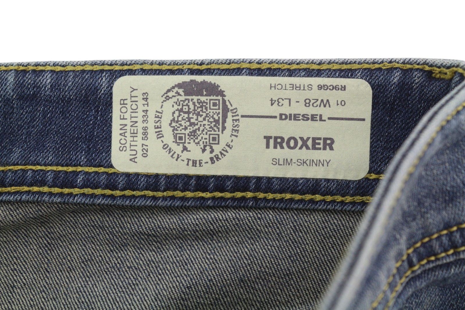 Diesel TROXER R9CG6 W28/L34 Blue Distress Slim Skinny Jeans 89141 Size US 28 / EU 44 - 6 Thumbnail