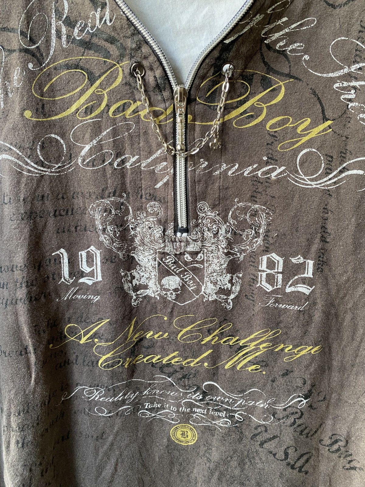Japanese Brand Badboy Y2k Style Poem Design Sunfaded T Shirt Size US M / EU 48-50 / 2 - 6 Thumbnail