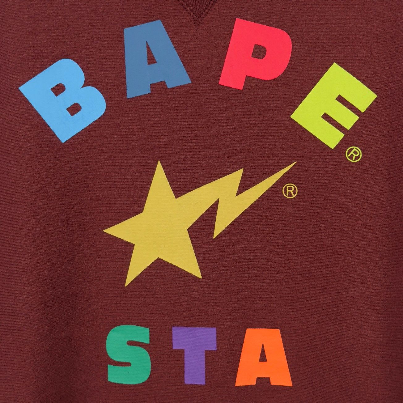 Bape Bape Bapesta Crewneck Burgundy 2022 Size US L / EU 52-54 / 3 - 4 Thumbnail