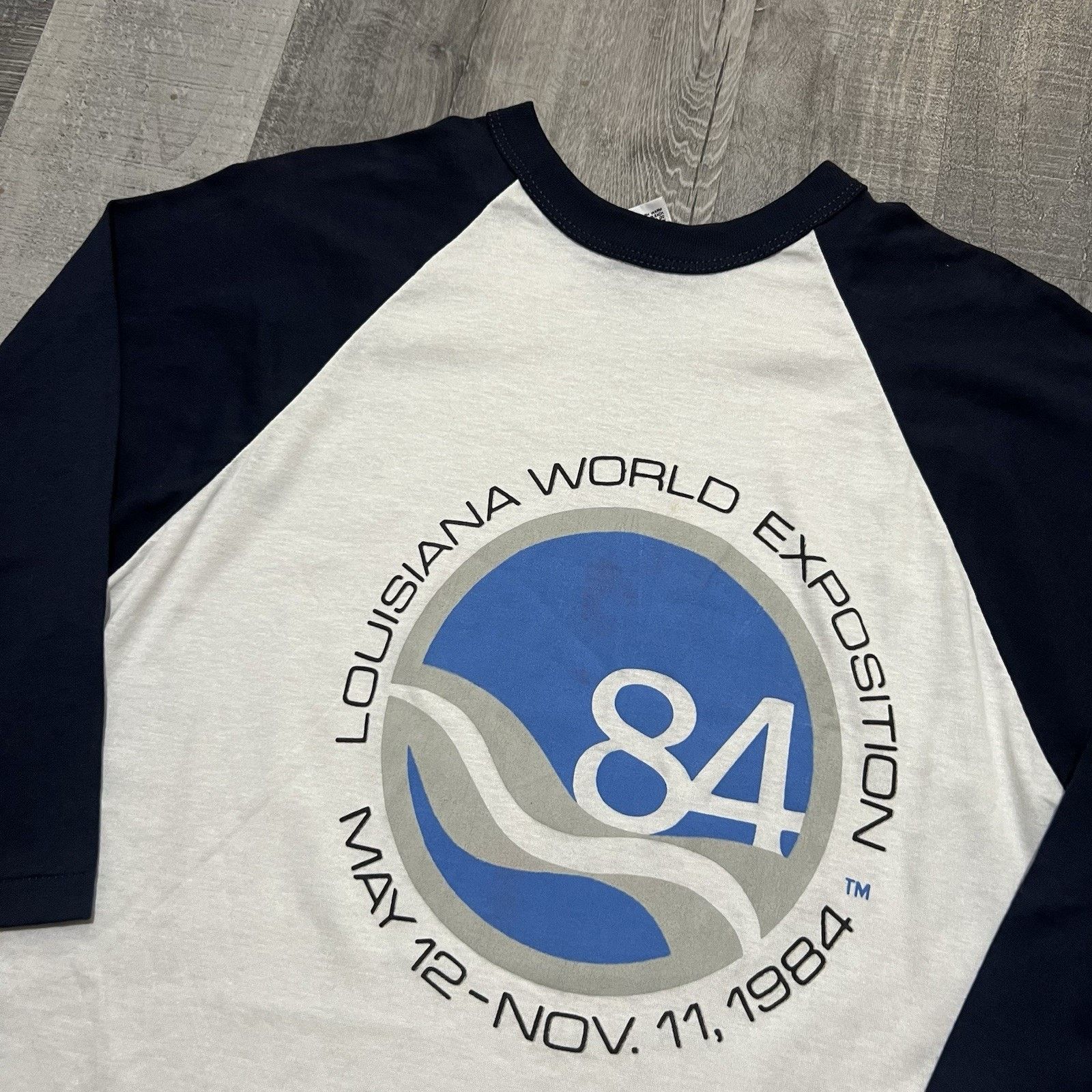 Other VTG 1984 Louisiana World Exposition 3/4 Sleeve Jersey Shirt Size US XL / EU 56 / 4 - 2 Thumbnail