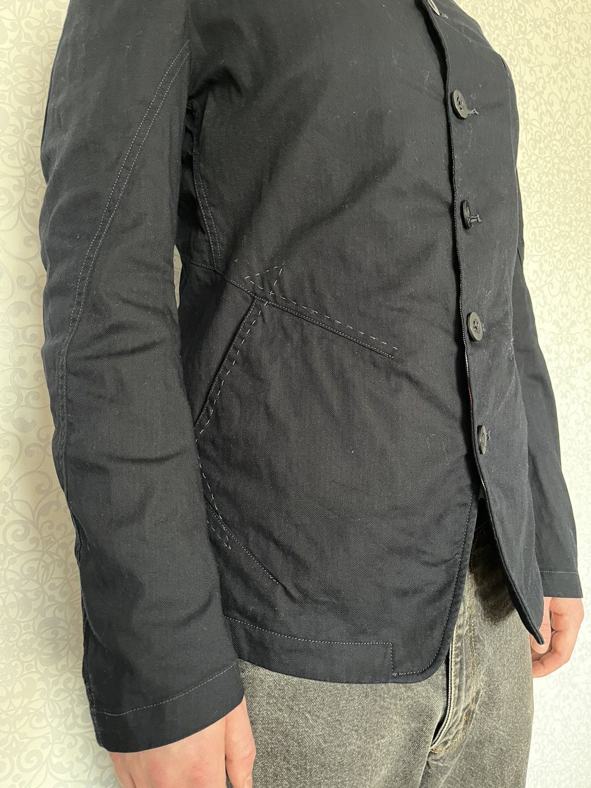 Marithe + Francois Girbaud Le Casual De Marithe Francois Girbaud HBT Men Navy Blazer Size US XL / EU 56 / 4 - 4 Thumbnail