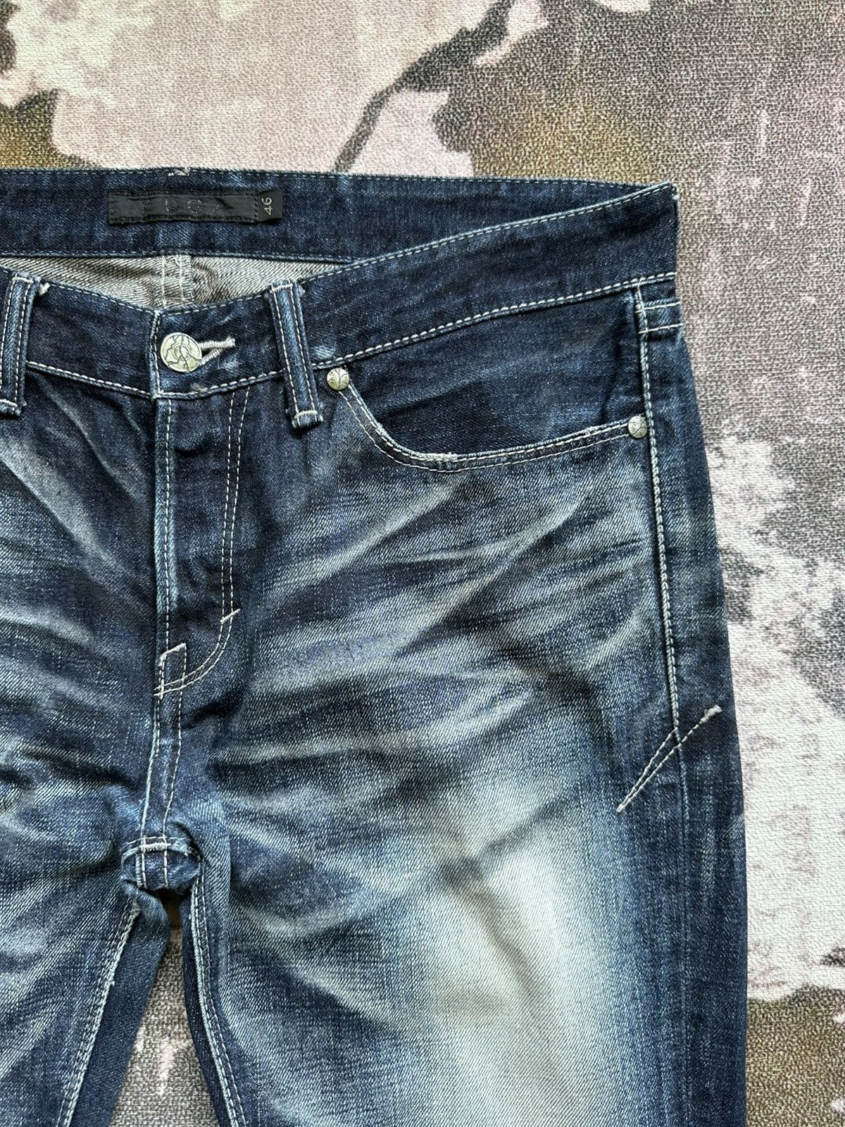 Yasuyuki Ishii AW11 FUGA whiskered denim jeans Size US 34 / EU 50 - 5 Thumbnail
