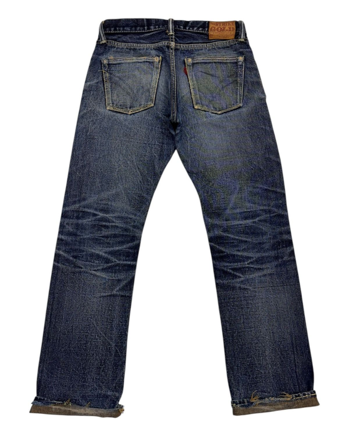 Self Edge × The Strike Gold THE STRIKE GOLD SELVEDGE DISTRESSED DENIM JEANS Size US 30 / EU 46 - 2 Thumbnail