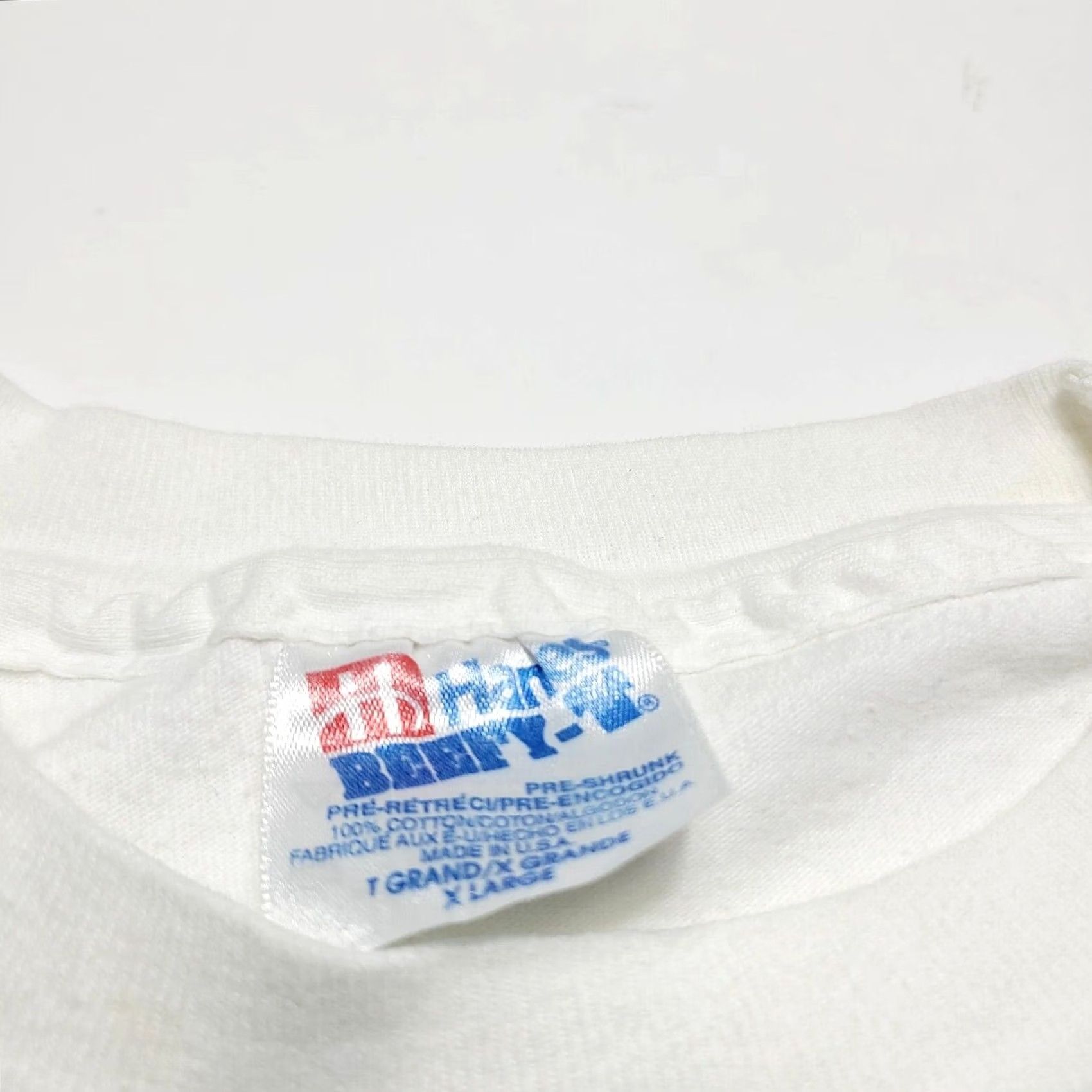 Hanes VINTAGE Urban Flava Baseball T-Shirt Sports 90s Men XL Double-Sided Crew Neck Short Sleeve White Men's T-Shirt 1990s Size US XL / EU 56 / 4 - 7 Thumbnail