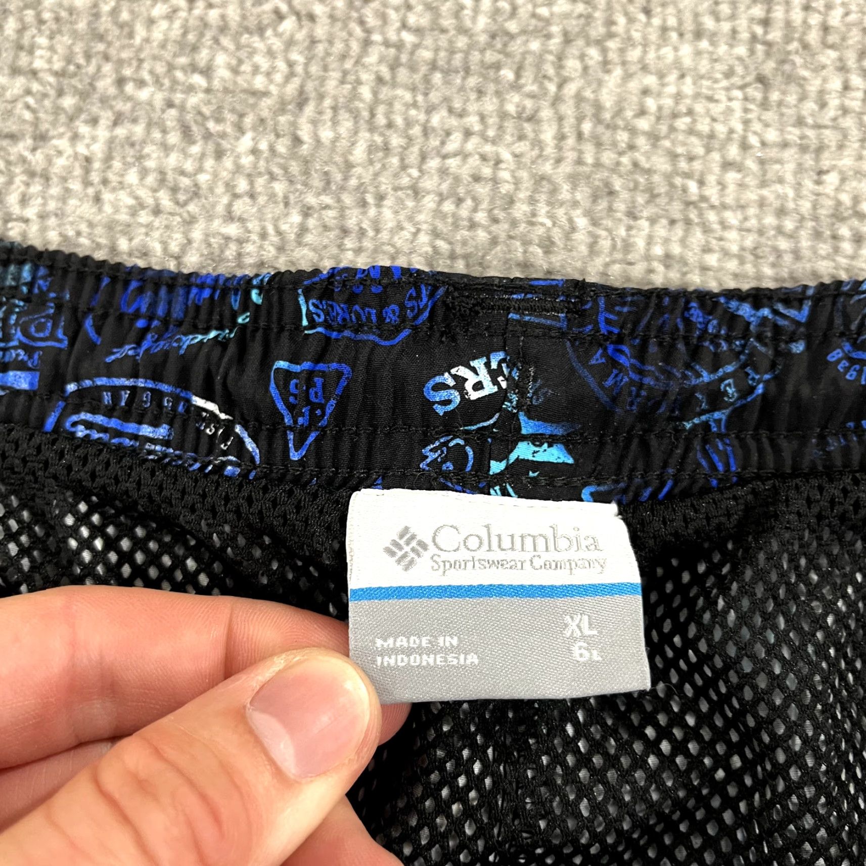 Vintage COLUMBIA Swim Trunks Mens XL x 6" Brief Lined PFG Fishing Bathing Suit Shorts Size US 36 / EU 52 - 3 Thumbnail