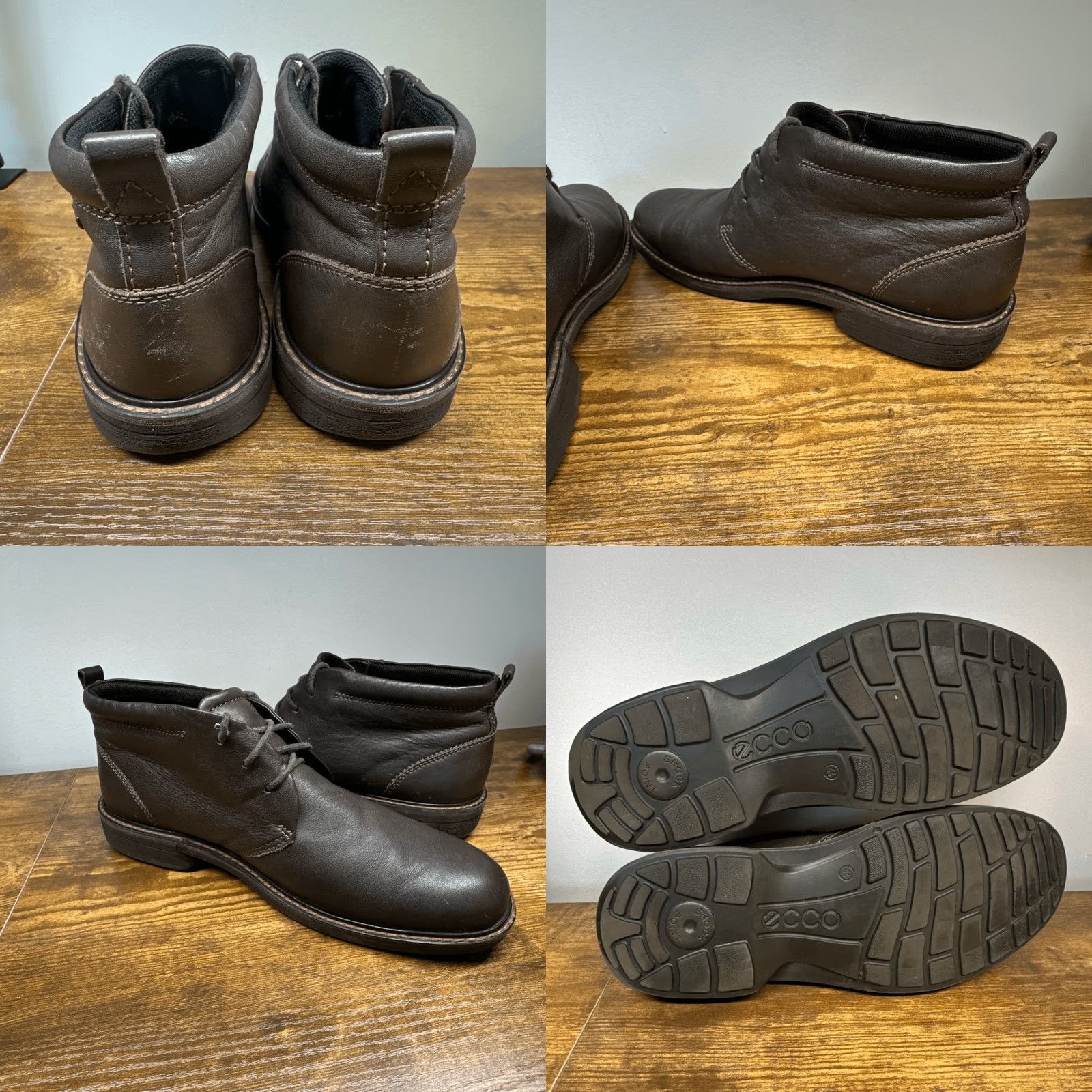 Ecco ECCO Turn GTX Gore-Tex Lace-Up Brown Chukka Boots Size 44EU 11US Mens Leather Brown Shoes Scuffs at Back Ankles Size US 11 / EU 44 - 8 Thumbnail