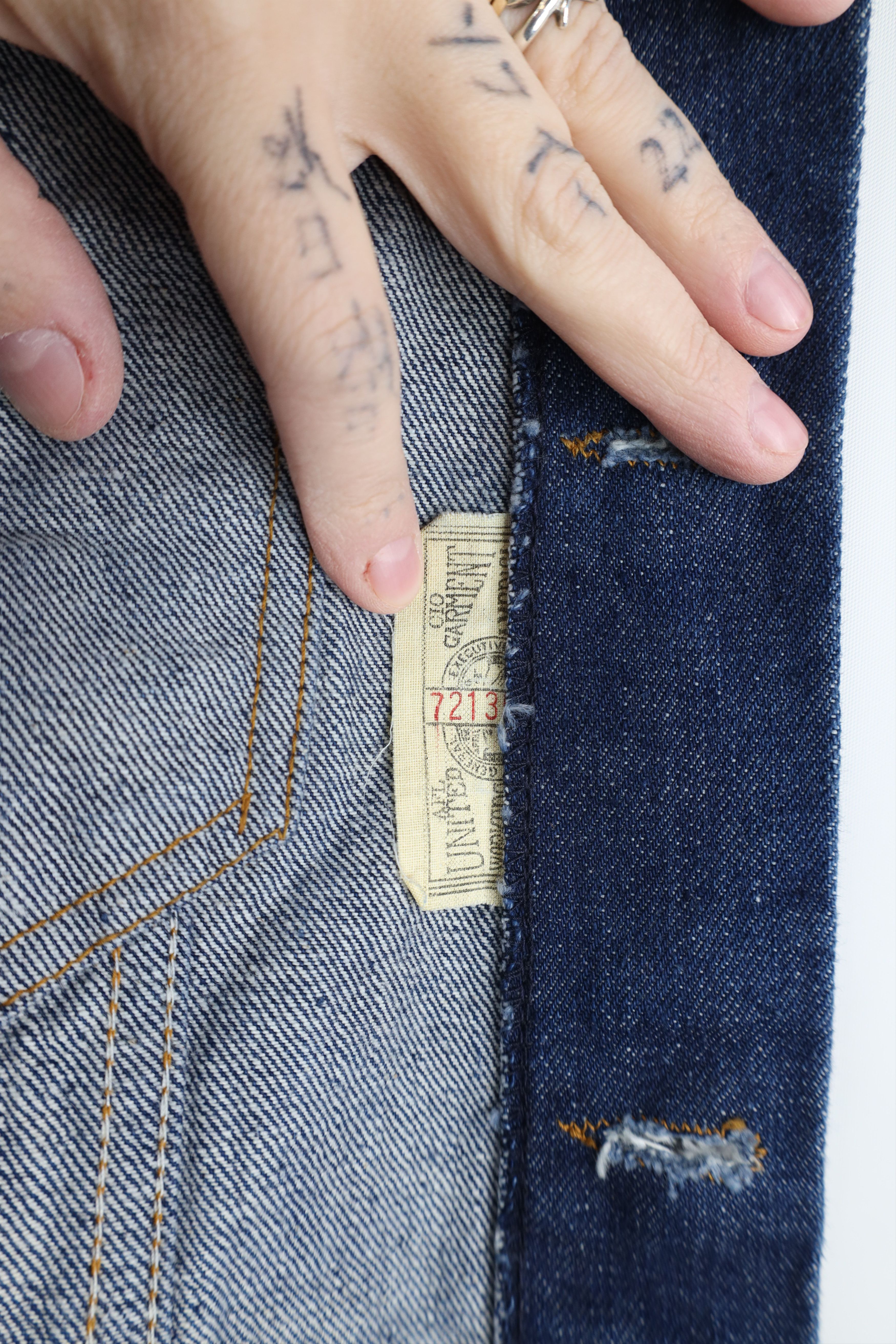 Vintage Vintage 60s Streetwear Denim Jean Trucker Jacket Indigo USA Size US XXL / EU 58 / 5 - 12 Thumbnail