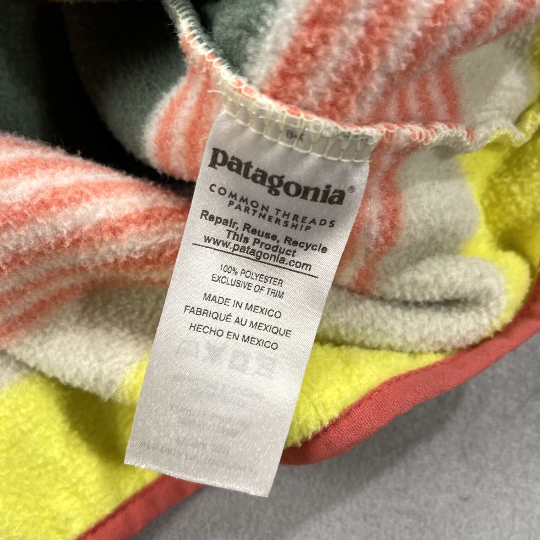 Patagonia Patagonia Synchilla Fleece Jacket Womens M Yellow Striped Snap T Pullover Basic Jacket Outdoor Aztec Winter Fall Spring Size M / US 6-8 / IT 42-44 - 6 Thumbnail