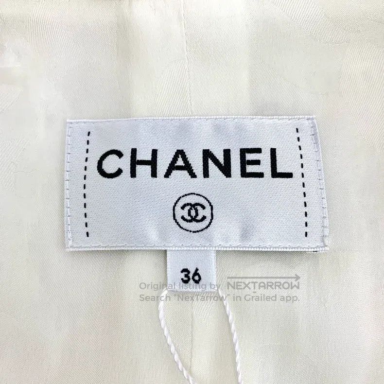Chanel Chanel Beach Series White Cotton Woven Tweed Stitching Lap Size 25" / US 0 / IT 36 - 6 Thumbnail