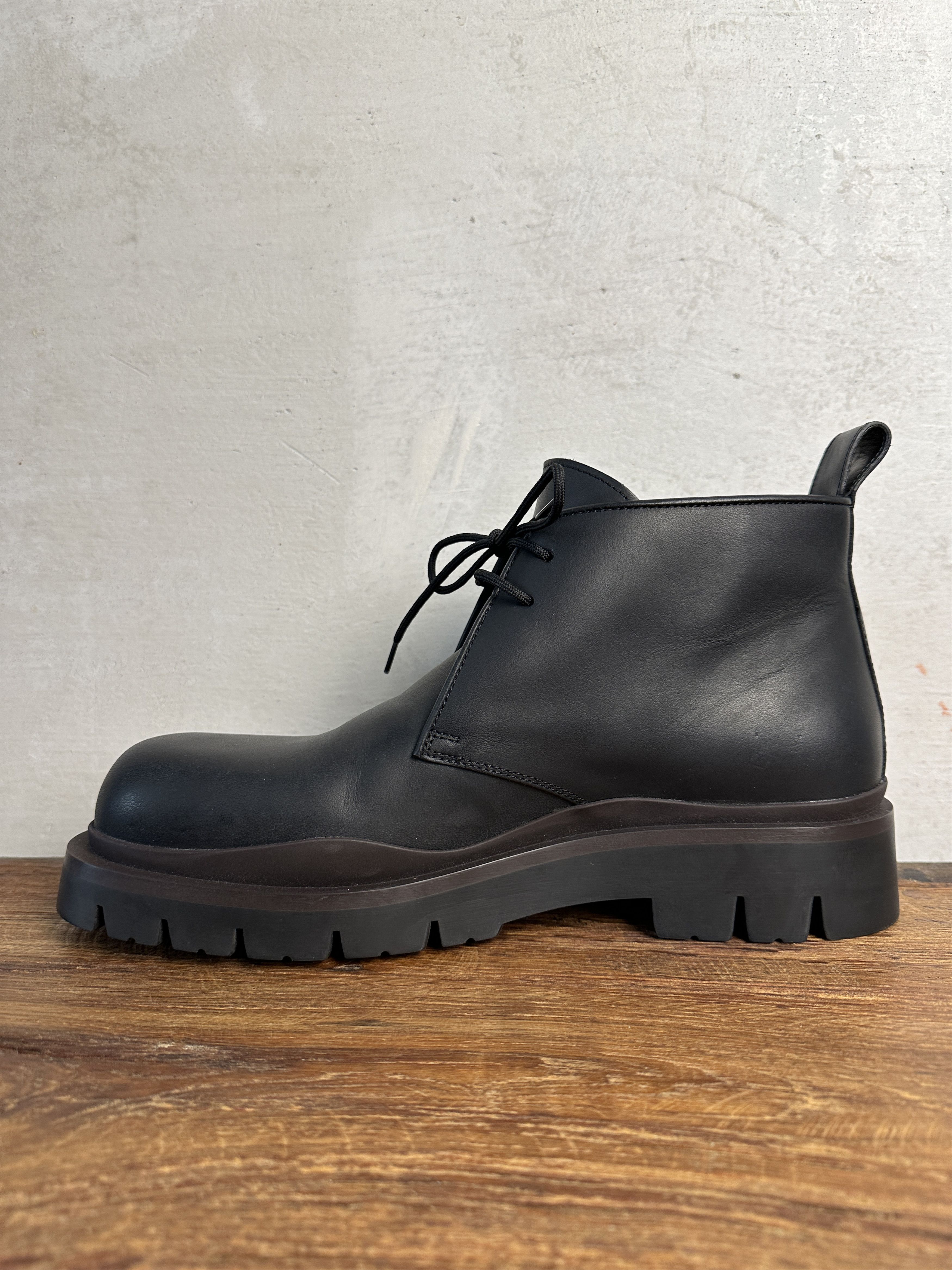 Bottega Veneta Bottega Veneta Tire Leather Laced Ankle Boots Size US 10.5 / EU 43-44 - 7 Thumbnail
