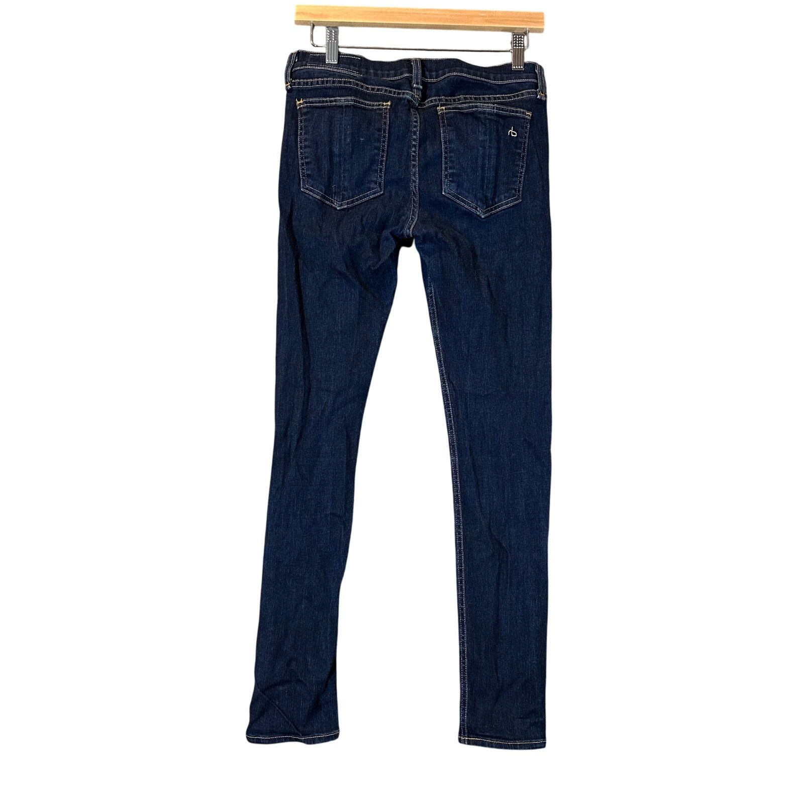 Rag & Bone Rag & Bone Mid Rise Classic Skinny Jeans Dark Blue 28 Size 28" / US 6 / IT 42 - 2 Thumbnail