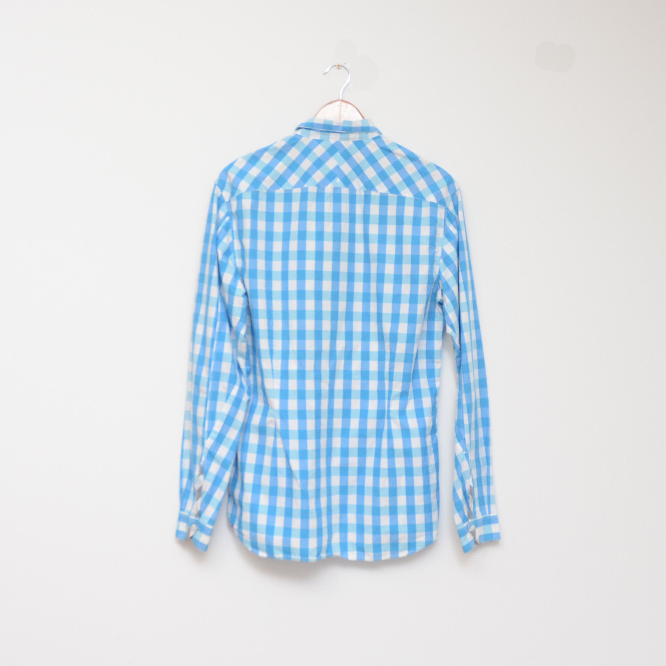 Paul Smith Paul Smith Jeans Men's Cornflower Blue Check Shirt Size M Size US M / EU 48-50 / 2 - 4 Thumbnail