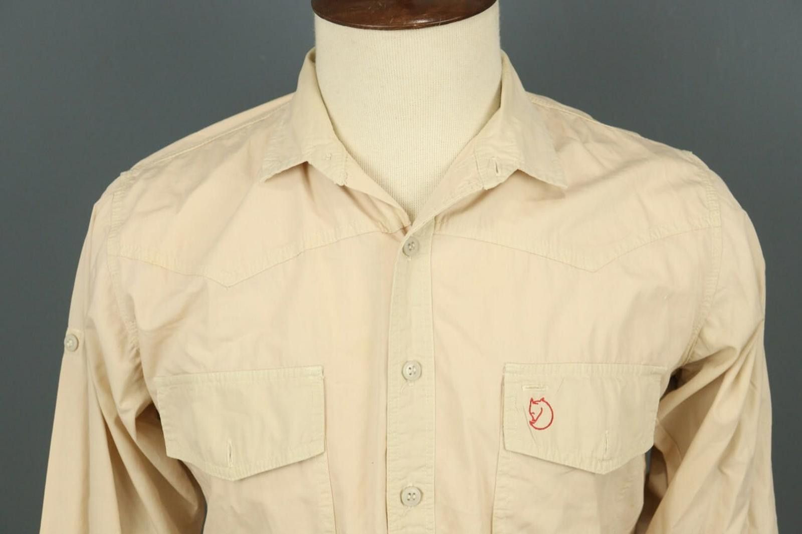 Fjallraven Fjall Raven Beige Button Down Overshirt Pockets Shirt Size US M / EU 48-50 / 2 - 2 Thumbnail