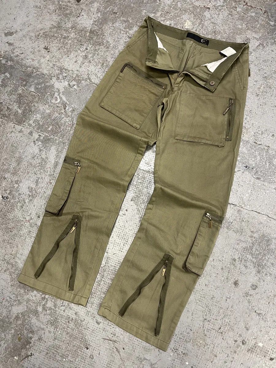 Just Cavalli SS2005 Cavalli Olive Military Multi Zips Cargo Pants Size US 30 / EU 46 - 10 Thumbnail