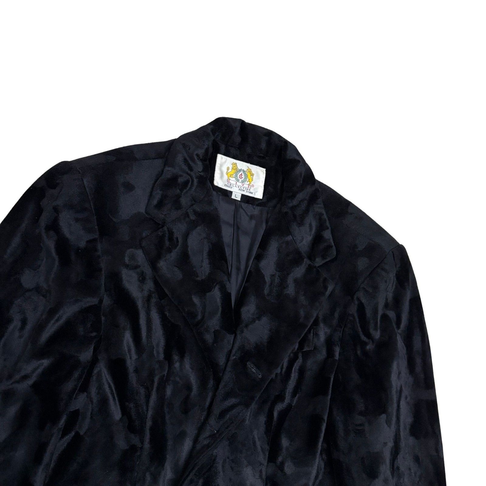 Other VINTAGE LIVE COLLECTION Faux Fur Pea Coat Retro Jacket Large Size L / US 10 / IT 46 - 4 Thumbnail