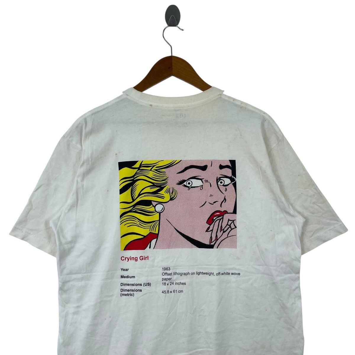 Japanese Brand Uniqlo Japan x Roy Lichtenstein Crying Girl Pop Art Te Shirt Size US M / EU 48-50 / 2 - 2 Thumbnail