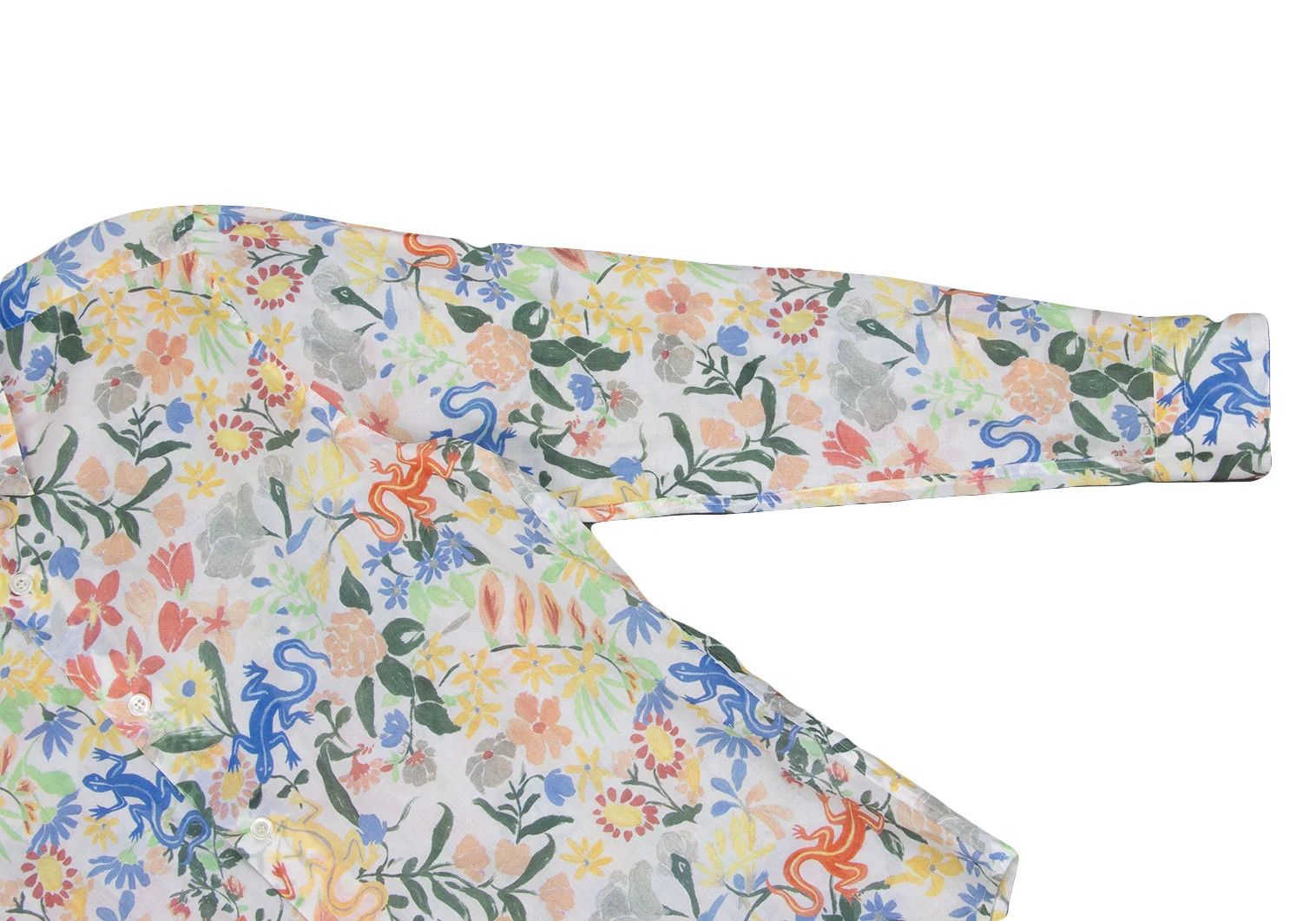 agnes b. Cotton Colorful Botanical Print Shirt Multi 40 Size US XXS / EU 40 - 4 Thumbnail