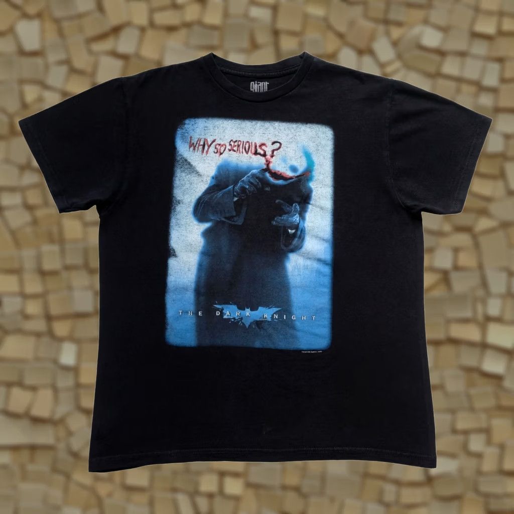 DC Comics VINTAGE DARK KNIGHT JOKER BATMAN HEATH LEDGER DC COMICS VTG Y2K MOVIE T SHIRT 2008 SZ L Size US L / EU 52-54 / 3 - 1 Thumbnail