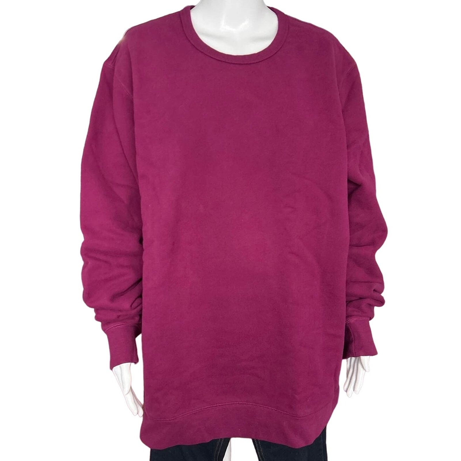 Lands' End Lands End Mens Burgundy Long Sleeve Crew Sweatshirt XL 46-48 Size US XL / EU 56 / 4 - 1 Thumbnail
