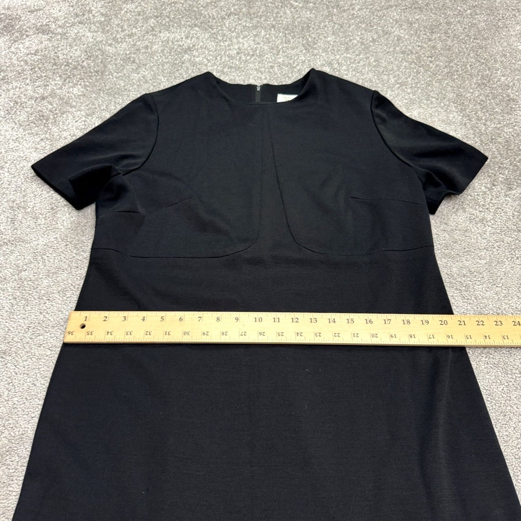 Vintage VINTAGE Lady Mendel Knits Of Distinction Shift Dress Womens XL Black Midi Short Sleeve Crew Neck Knit Casual Solid 60s Theme Size XL / US 12-14 / IT 48-50 - 7 Thumbnail