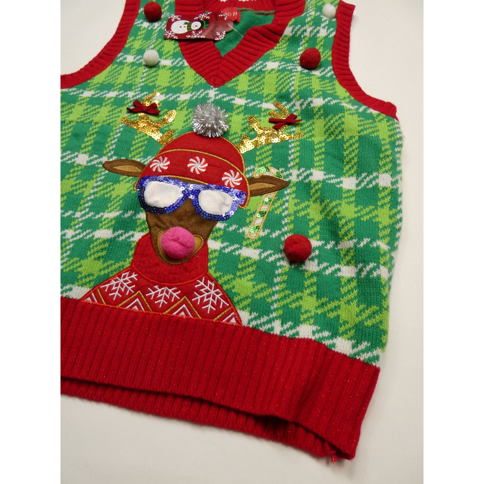 Holiday Brand BLIZZARD BAY holiday sweater vest, Reindeer, medium, NWOT Size US M / EU 48-50 / 2 - 2 Thumbnail