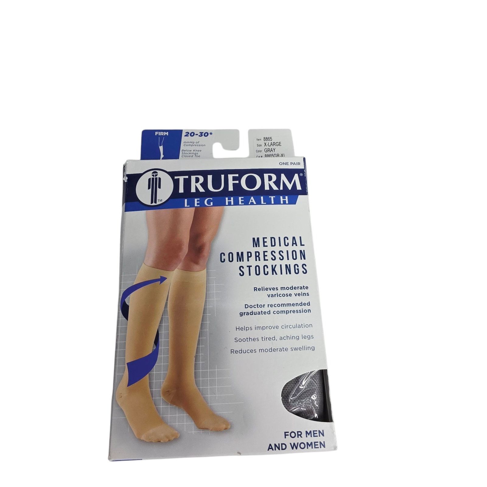 Other TRUFORM Unisex Gray 8865 Medical Compression Stockings Size ONE SIZE - 2 Thumbnail