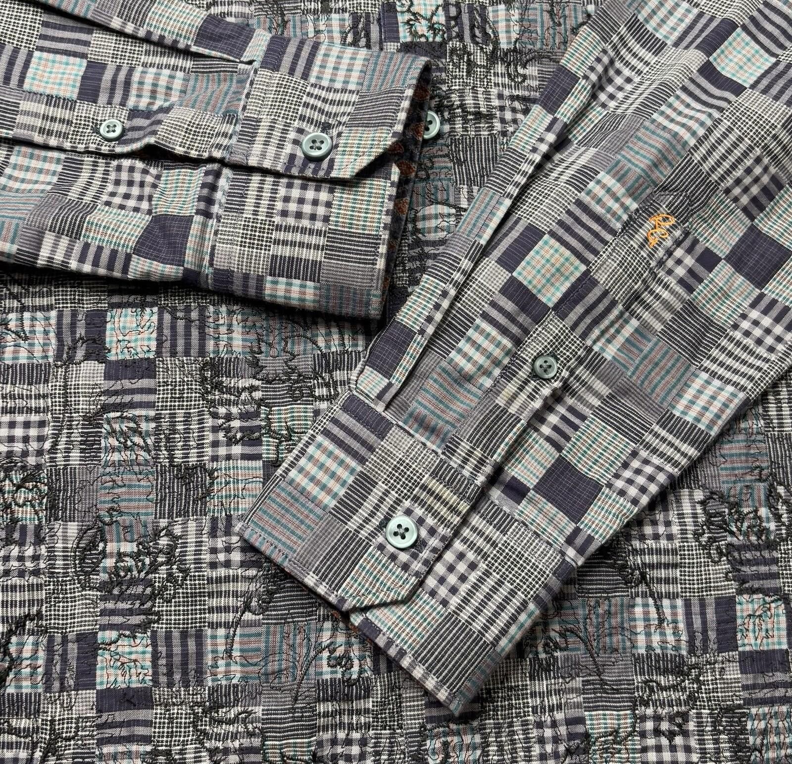 Robert Graham Robert Graham Shirt Mens S Classic Fit Embroidered Patchwork Size US S / EU 44-46 / 1 - 10 Thumbnail