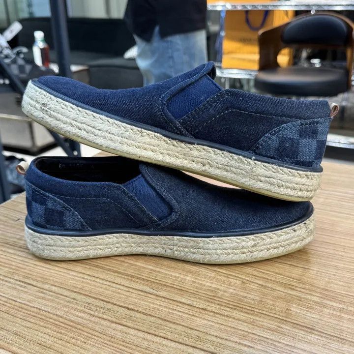 Louis Vuitton Louis Vuitton Deep Blue Slip-On Sneakers -2508 Size US 9 / EU 42 - 8 Thumbnail
