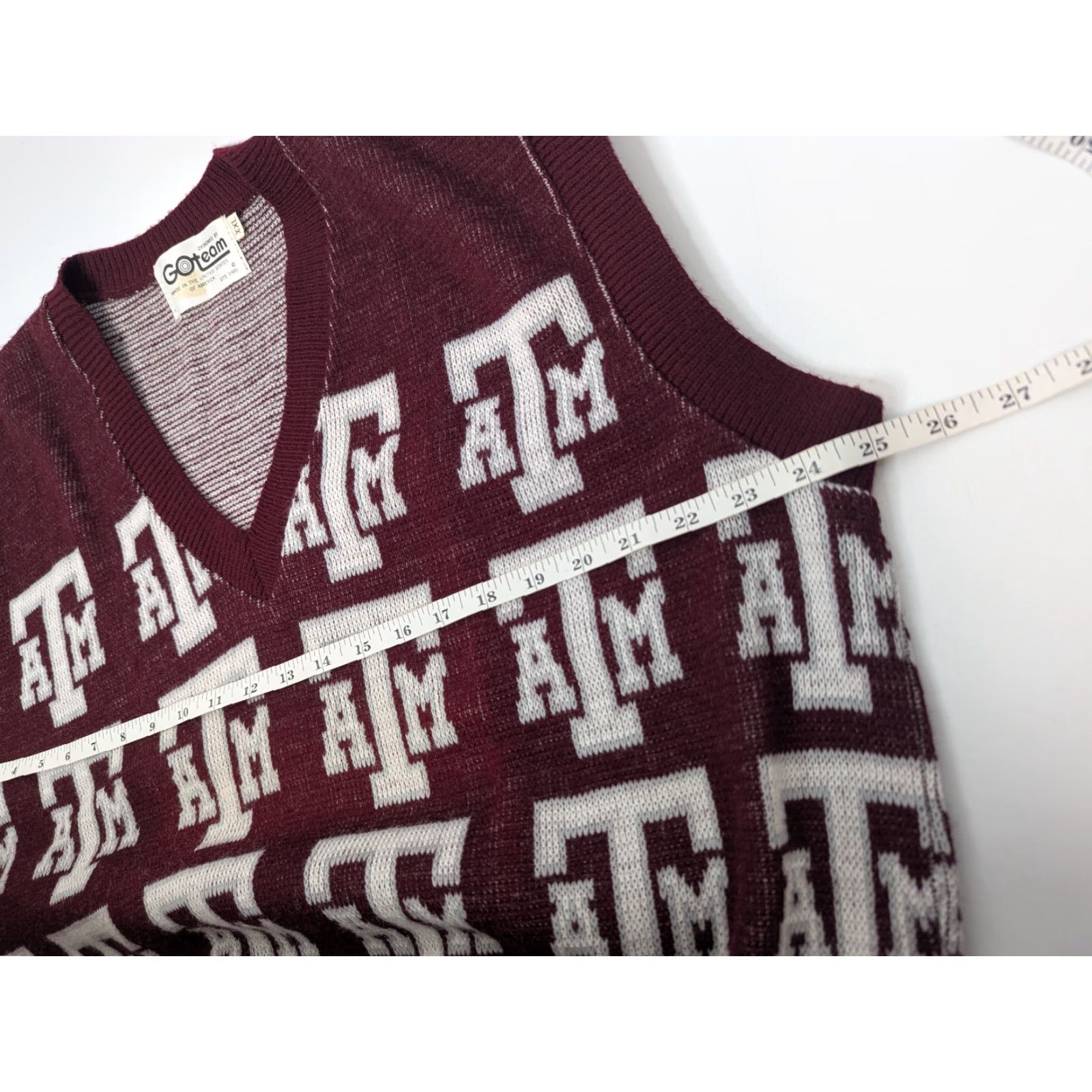 Vintage VINTAGE Texas A&M Burgundy Sweater Vest 2XL Go Team Shirt Boys Mens Womens Size US XXL / EU 58 / 5 - 5 Thumbnail