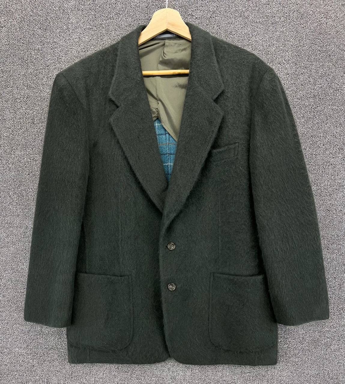 Lanvin Vintage Lanvin Green Wool Blazers Coats Jacket Size US L / EU 52-54 / 3 - 1 Thumbnail