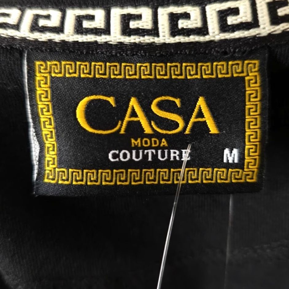 Vintage Casa Moda T Shirt Mens Size Medium Black Gold Greek Key Meander NEW Shirt Mens M Black Gold Meander Luxury 2020s Size US M / EU 48-50 / 2 - 6 Thumbnail