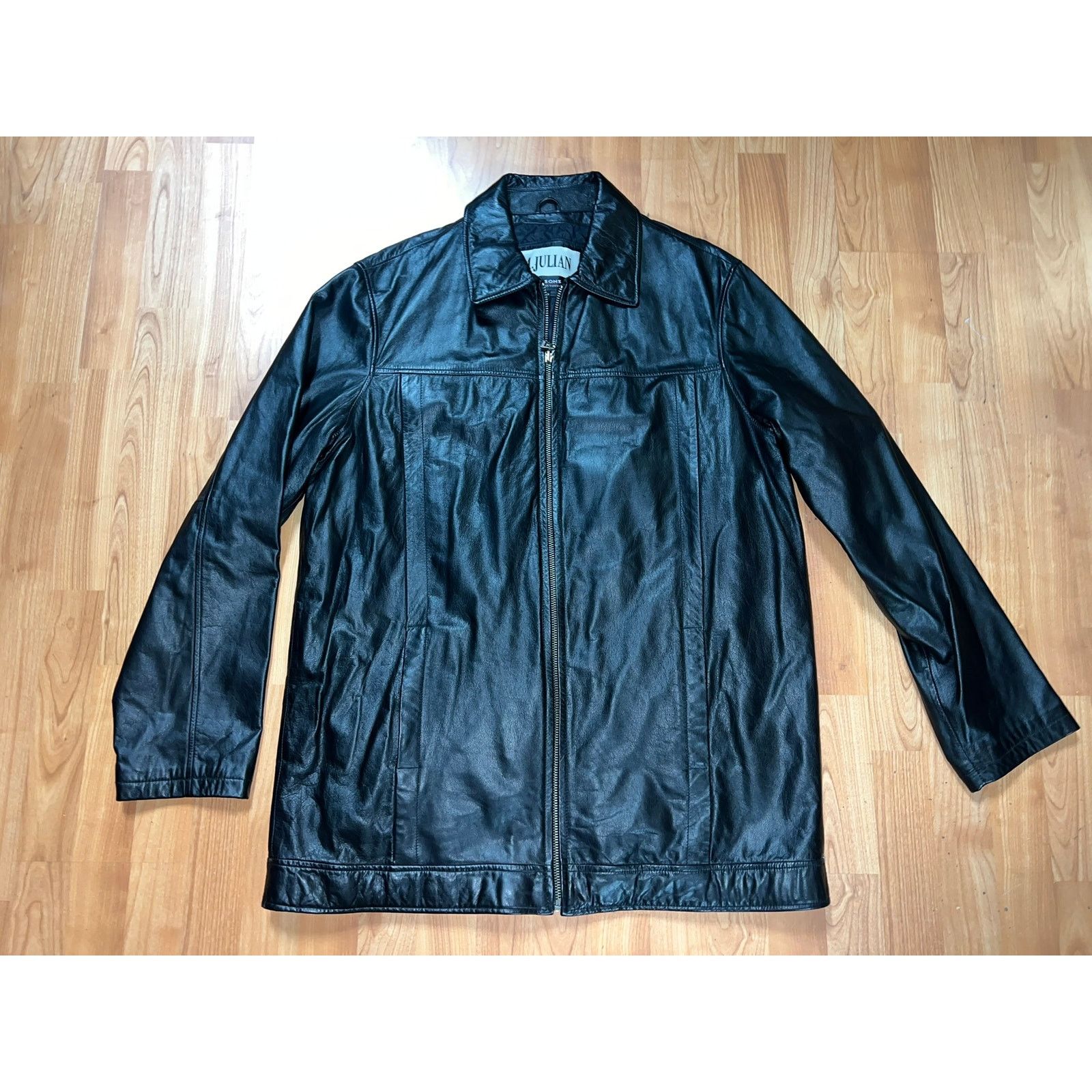 Vintage Vintage M. Julian Leather Jacket Wilsons Full Zip Black XL T Size US XL / EU 56 / 4 - 1 Thumbnail