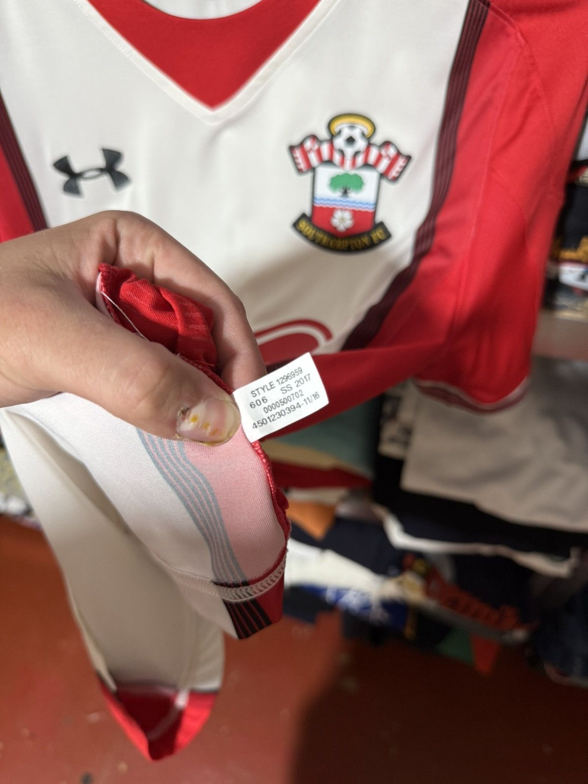 Under Armour Under Armour Southampton 2017 2018 Home Soccer Jersey Size US S / EU 44-46 / 1 - 9 Thumbnail