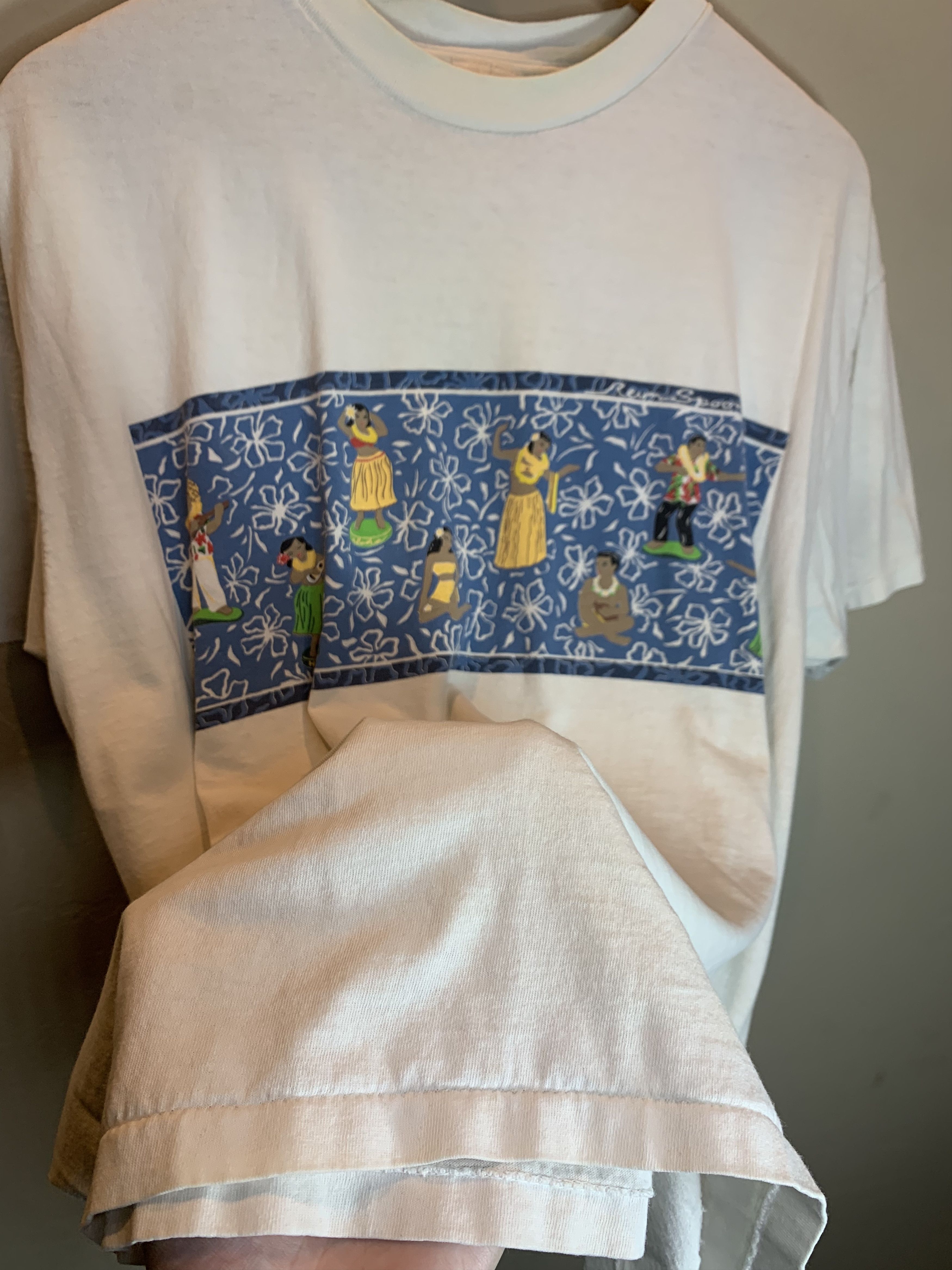 Reyn Spooner RARE* Vintage Reyn Spooner Hula Tiki Art Single Stitch Shirt Size US L / EU 52-54 / 3 - 4 Thumbnail
