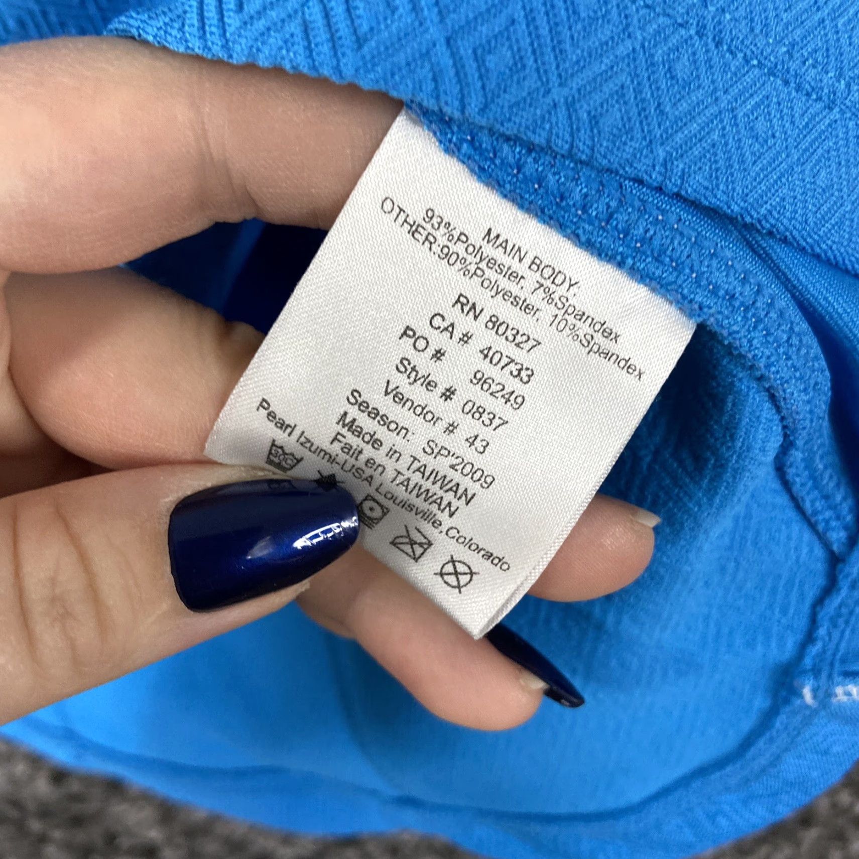 PEARL iZUMi Pearl Izumi Shirt Women M Blue Short Sleeve Activewear 90s? Size M / US 6-8 / IT 42-44 - 7 Thumbnail