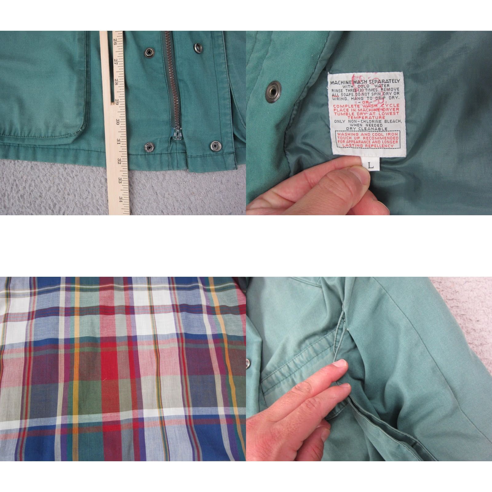 London Fog VINTAGE London Fog Jacket Mens Large Green Grandpa Field Plaid Lined Towne 90s Size US L / EU 52-54 / 3 - 8 Thumbnail