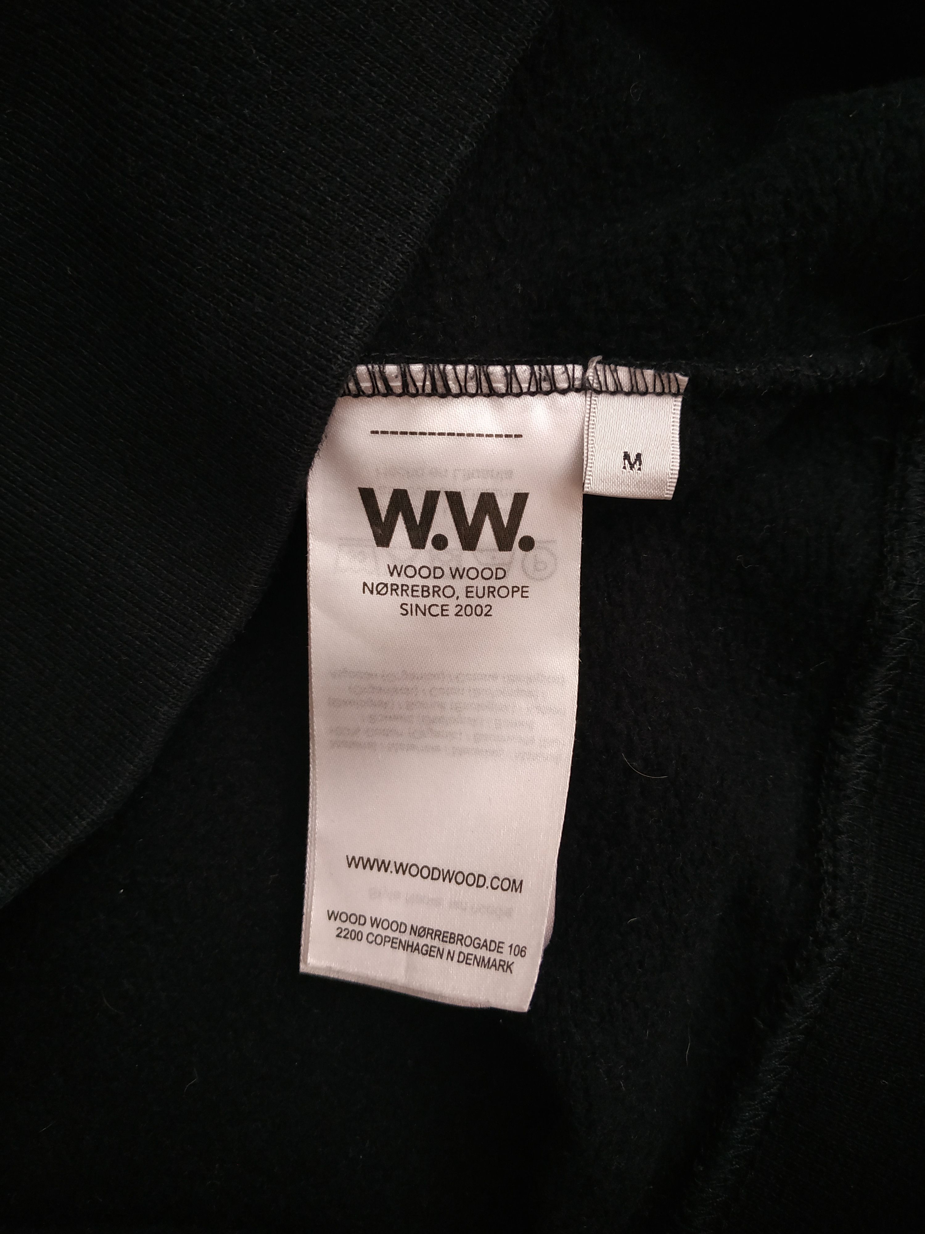 Wood Wood Wood Wood Double A Men's Black Hoodie, s. MEDIUM Size US M / EU 48-50 / 2 - 10 Thumbnail