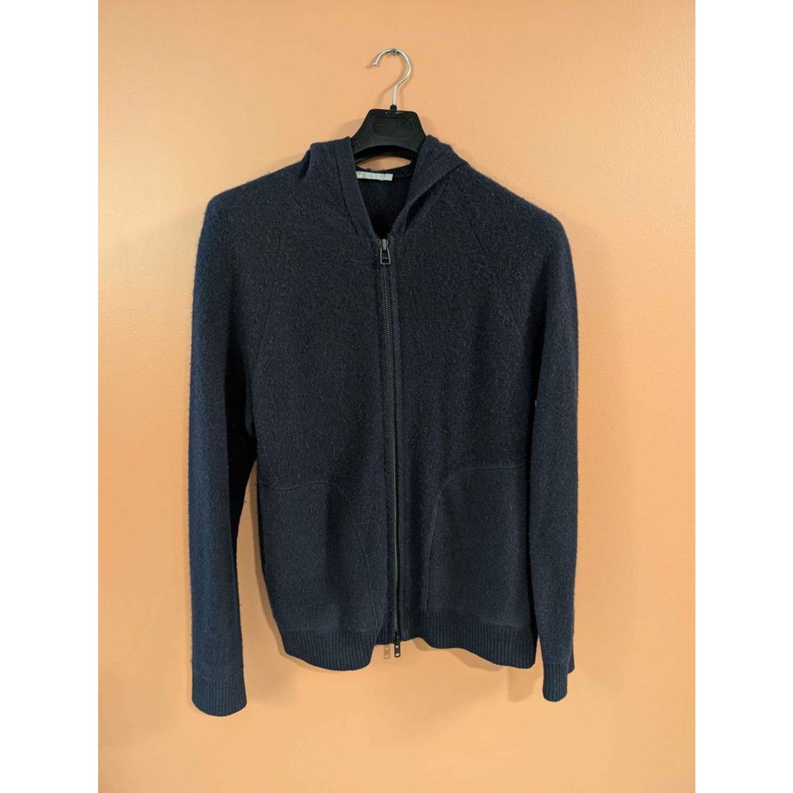 Vince Vince - Men's Cashmere Hoodie - Dark Navy - Large Size US L / EU 52-54 / 3 - 1 Thumbnail