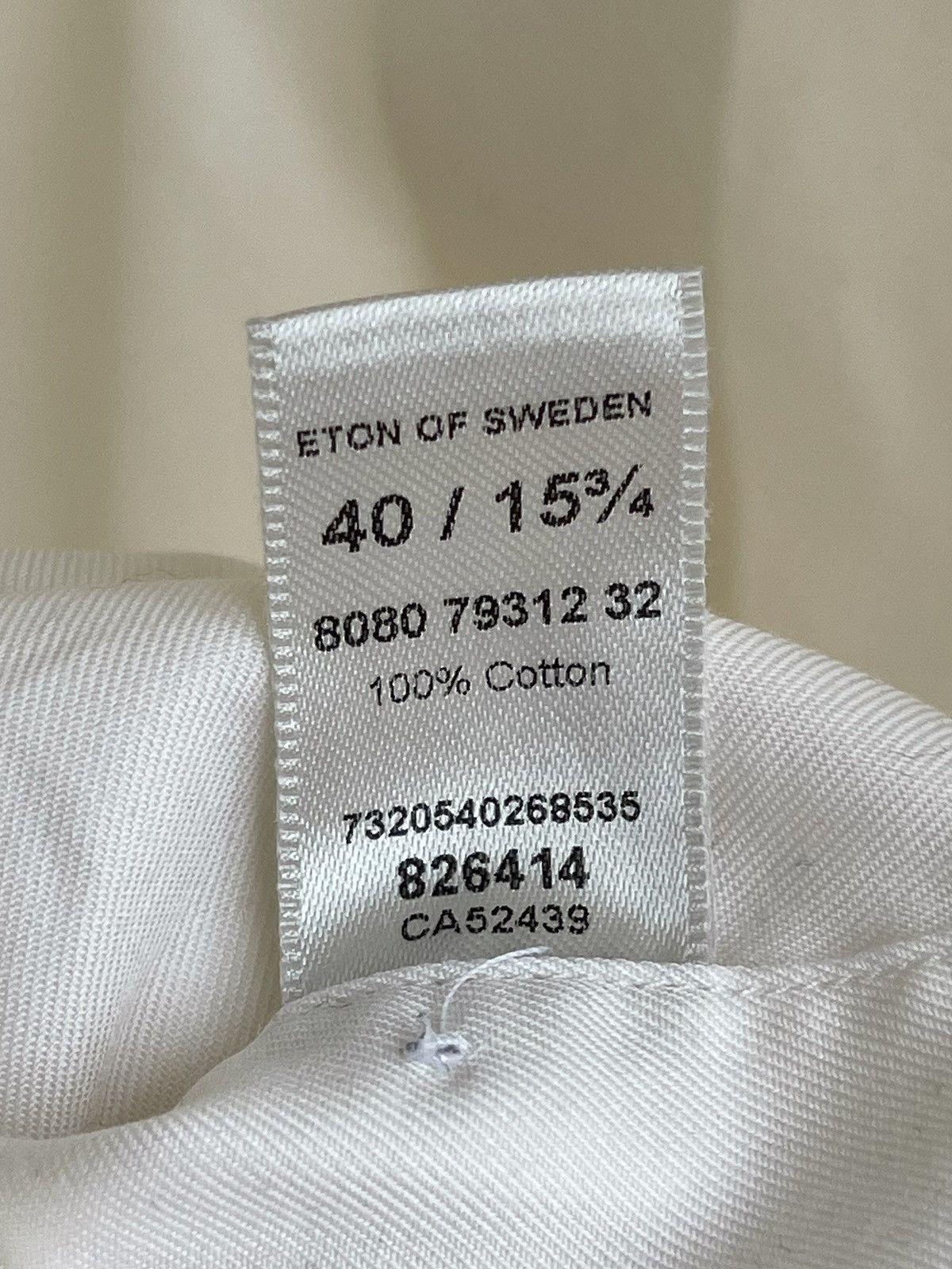 Eton Contemporary Fit French Cuff Spread Collar L/S Dress Shirt Size US M / EU 48-50 / 2 - 7 Thumbnail