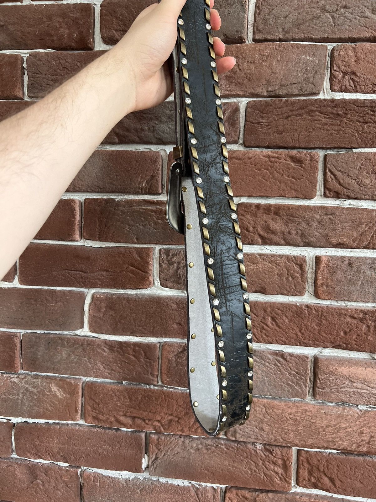 Other Vintage Y2K Drip Black Belt Avant Garde Hype Streetwear 105 Size 40 - 6 Thumbnail