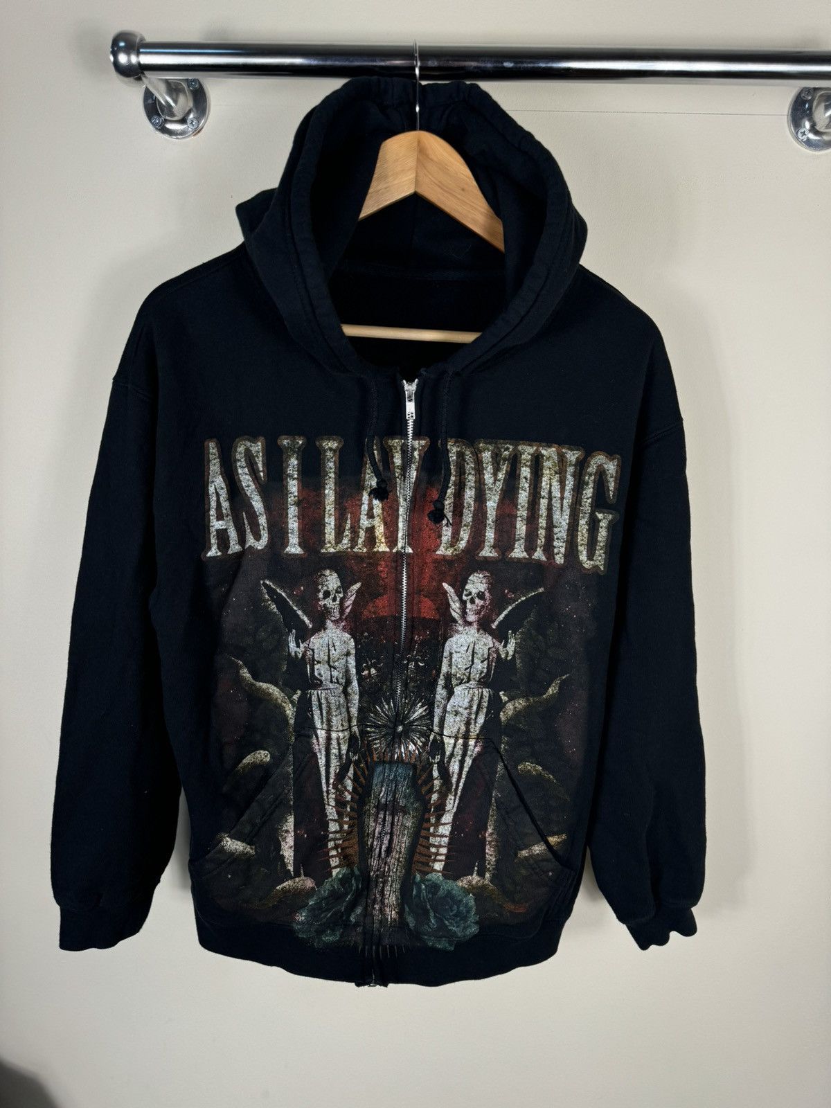 Metallica × Vintage As I Lay Dying Zip Track Hoodie Full Print Metallic Size US M / EU 48-50 / 2 - 1 Thumbnail
